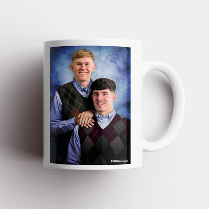 Lewis Hall & Tino Livramento football mug Newcastle United gift