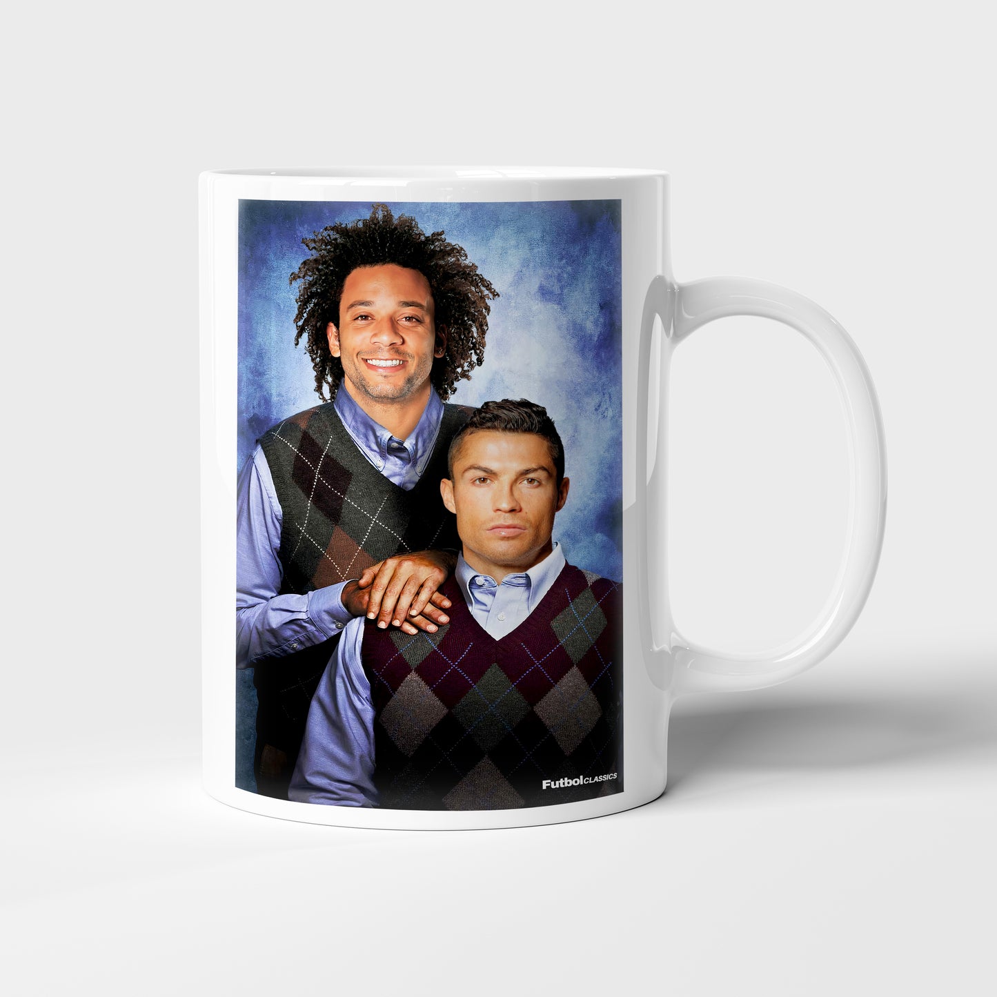 Marcelo & Cristiano Ronaldo football mug Real Madrid gift