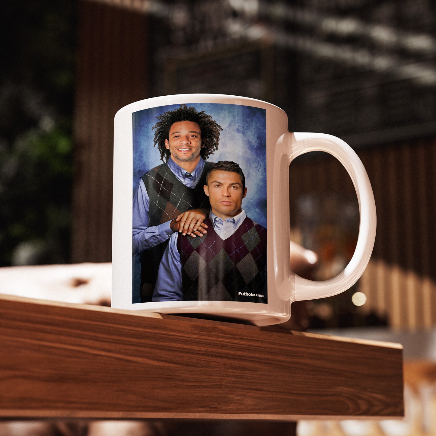 Marcelo & Cristiano Ronaldo football mug Real Madrid gift