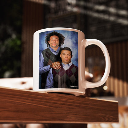 Marcelo & Cristiano Ronaldo football mug Real Madrid gift