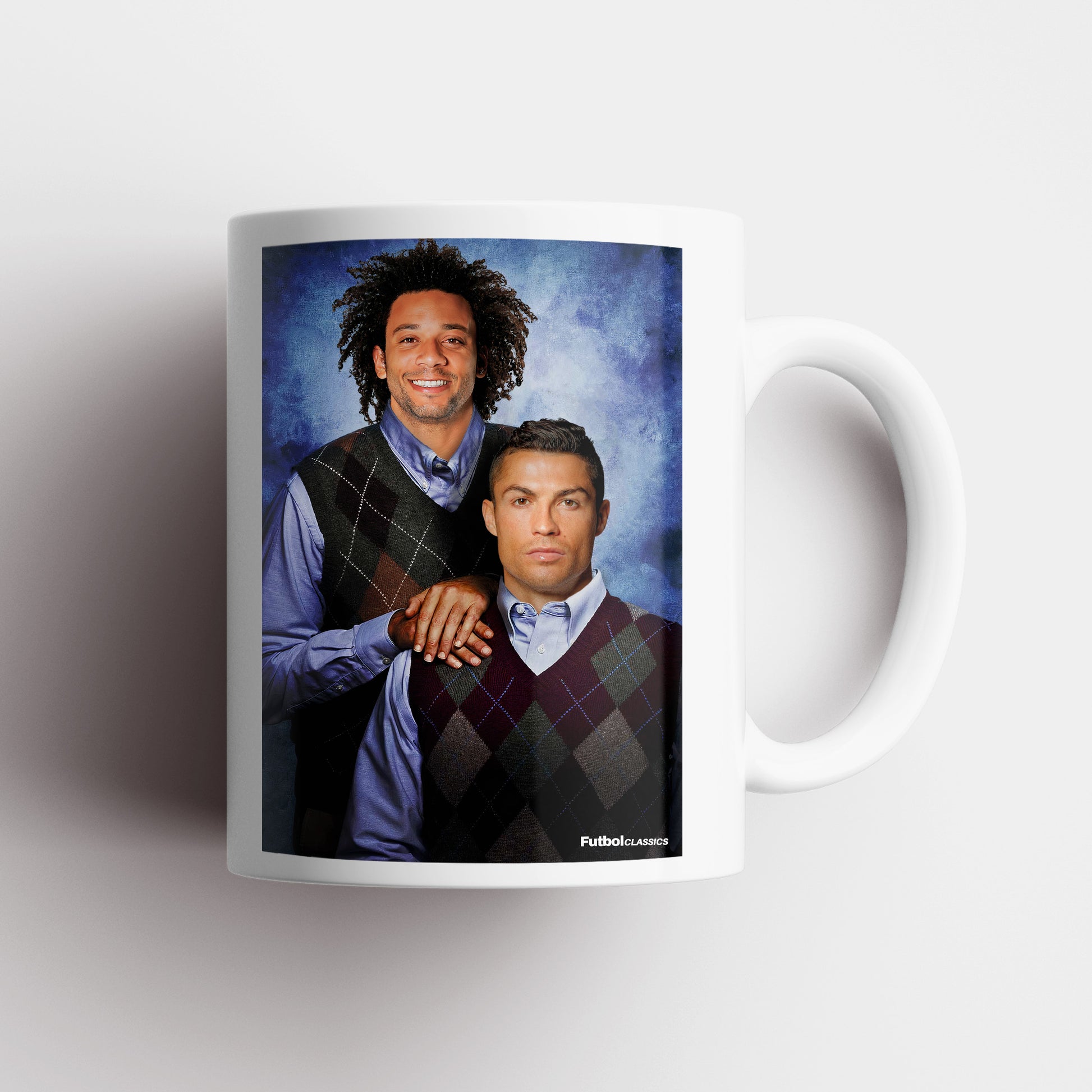 Marcelo & Cristiano Ronaldo football mug Real Madrid gift