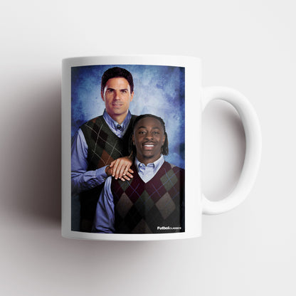 Mikel Arteta & Eberechi Eze football mug Arsenal gift