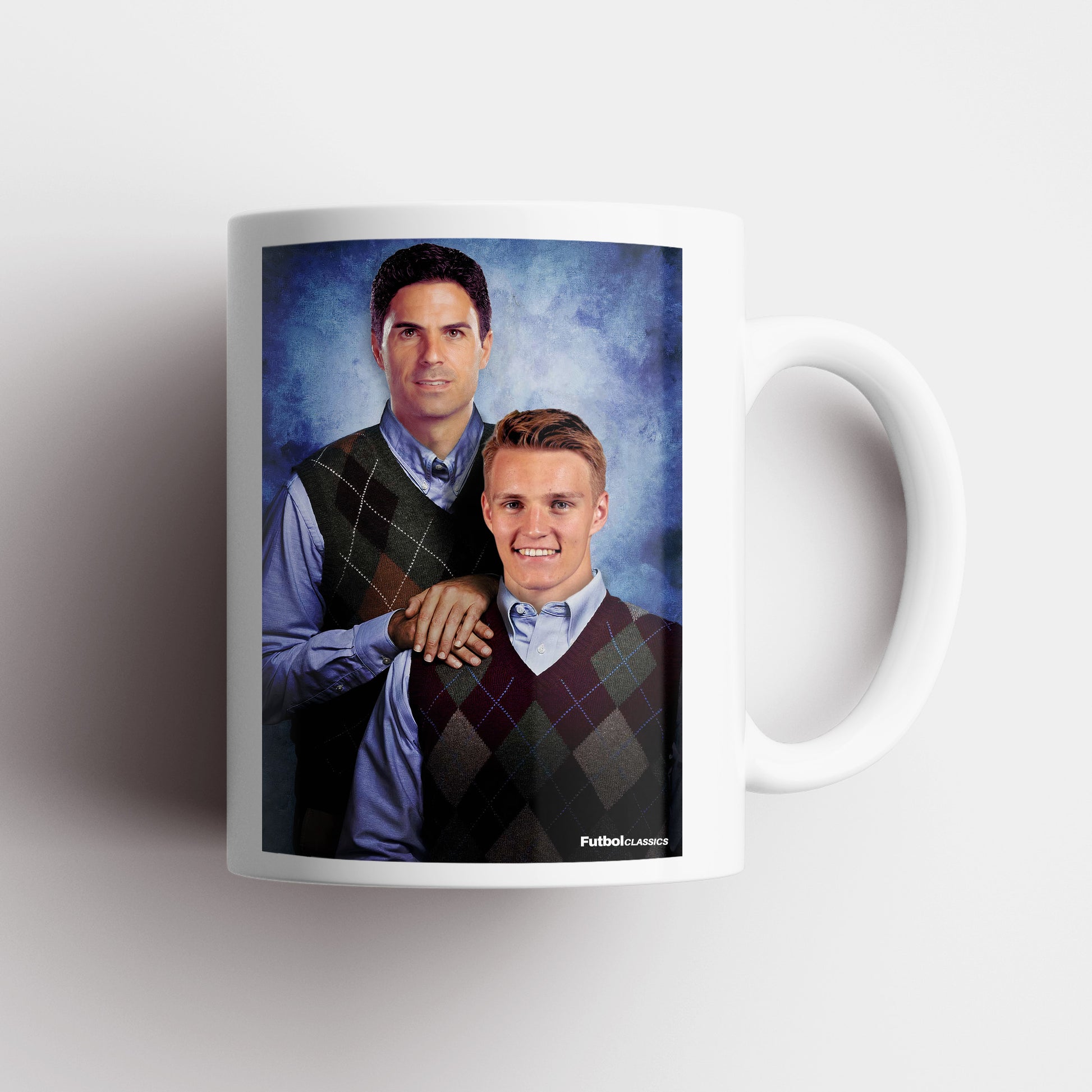 Mikel Arteta & Martin Odegaard football mug Arsenal gift