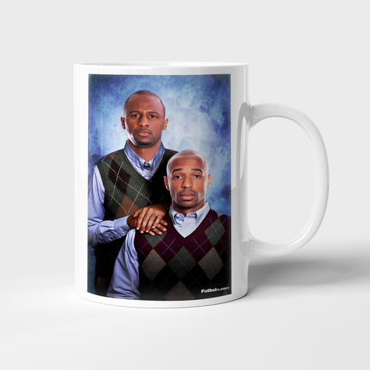 Patrick Viera & Thierry Henry football mug Arsenal gift