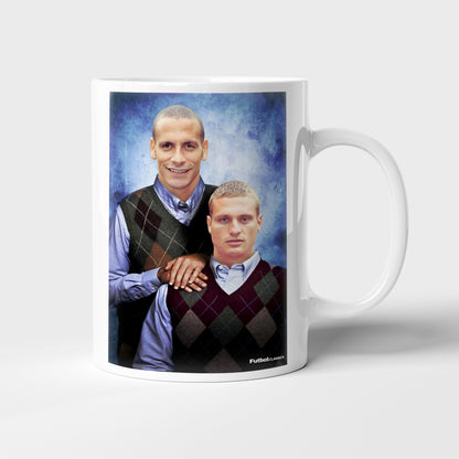 Rio Ferdinand & Nemanja Vidic football mug Manchester United gift