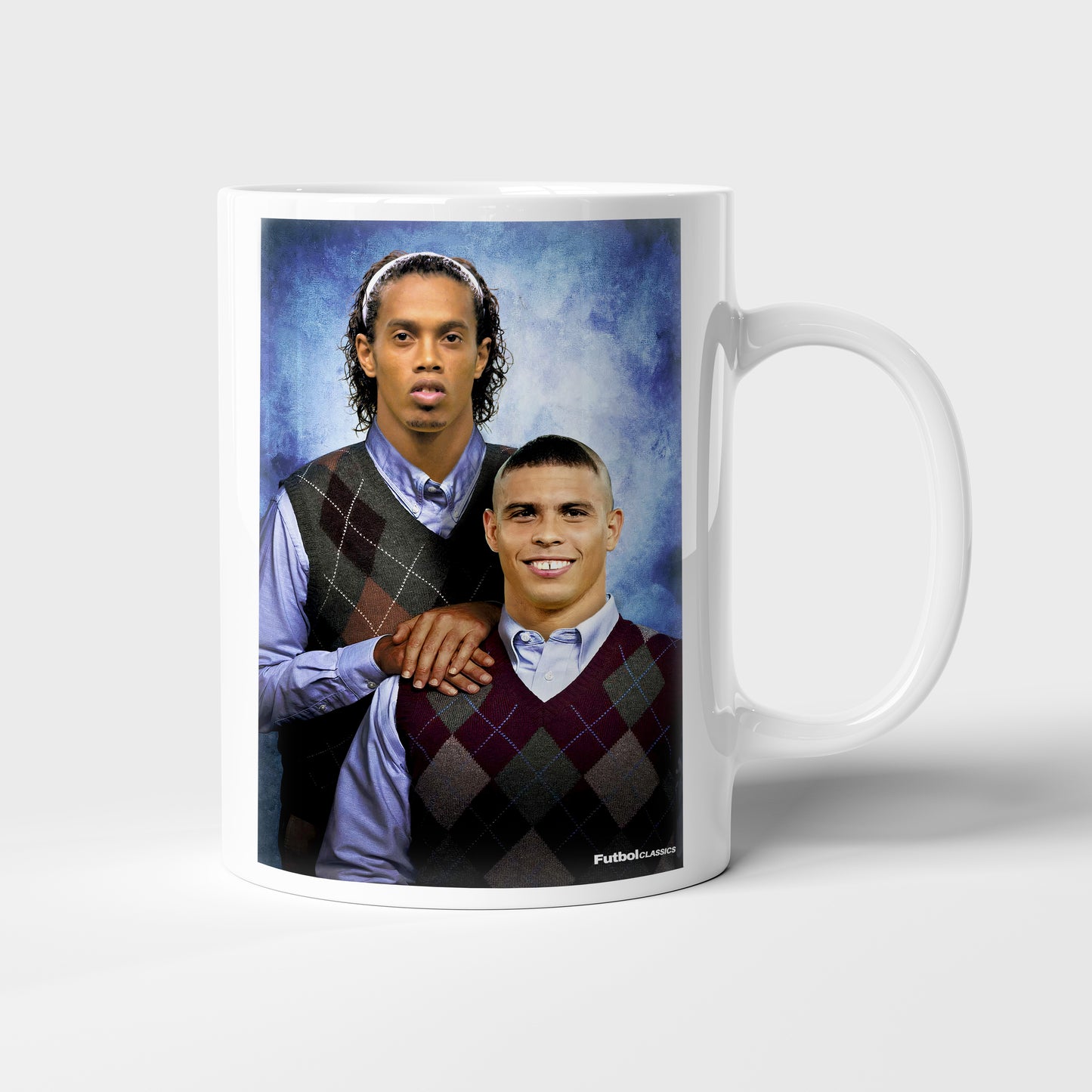 Ronaldinho & R9 football mug Brazil gift