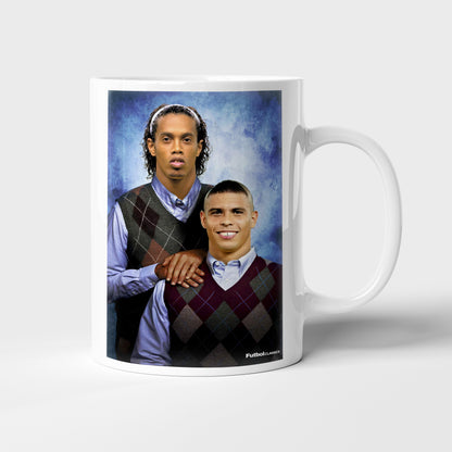 Ronaldinho & R9 football mug Brazil gift