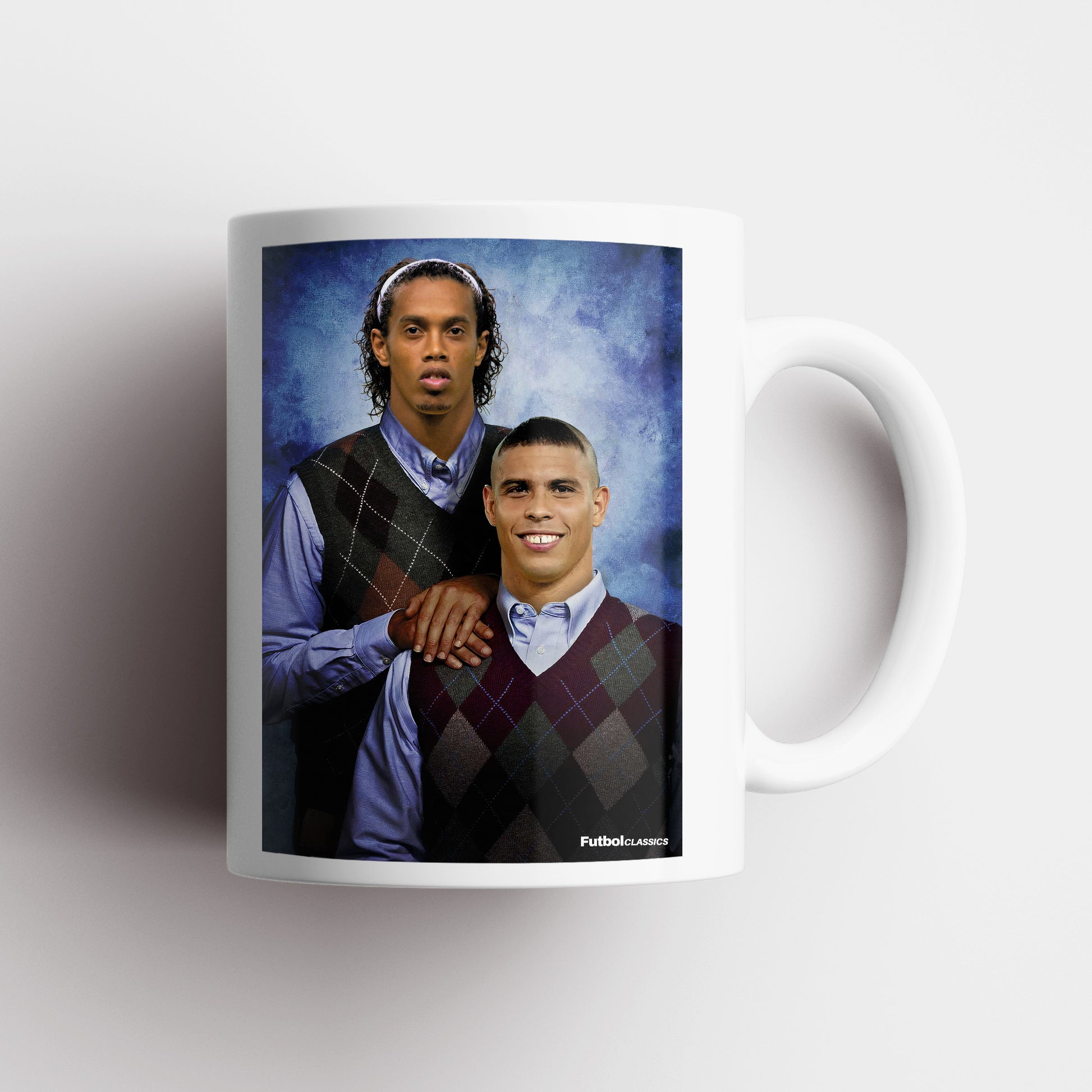 Ronaldinho & R9 football mug Brazil gift