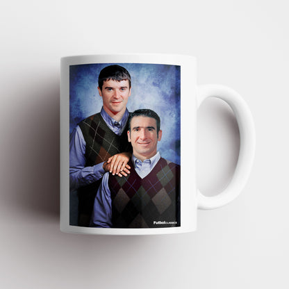 Roy Keane & Eric Cantona football mug Manchester United gift
