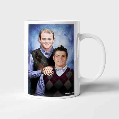 Wayne Rooney & Cristiano Ronaldo football mug Manchester United gift