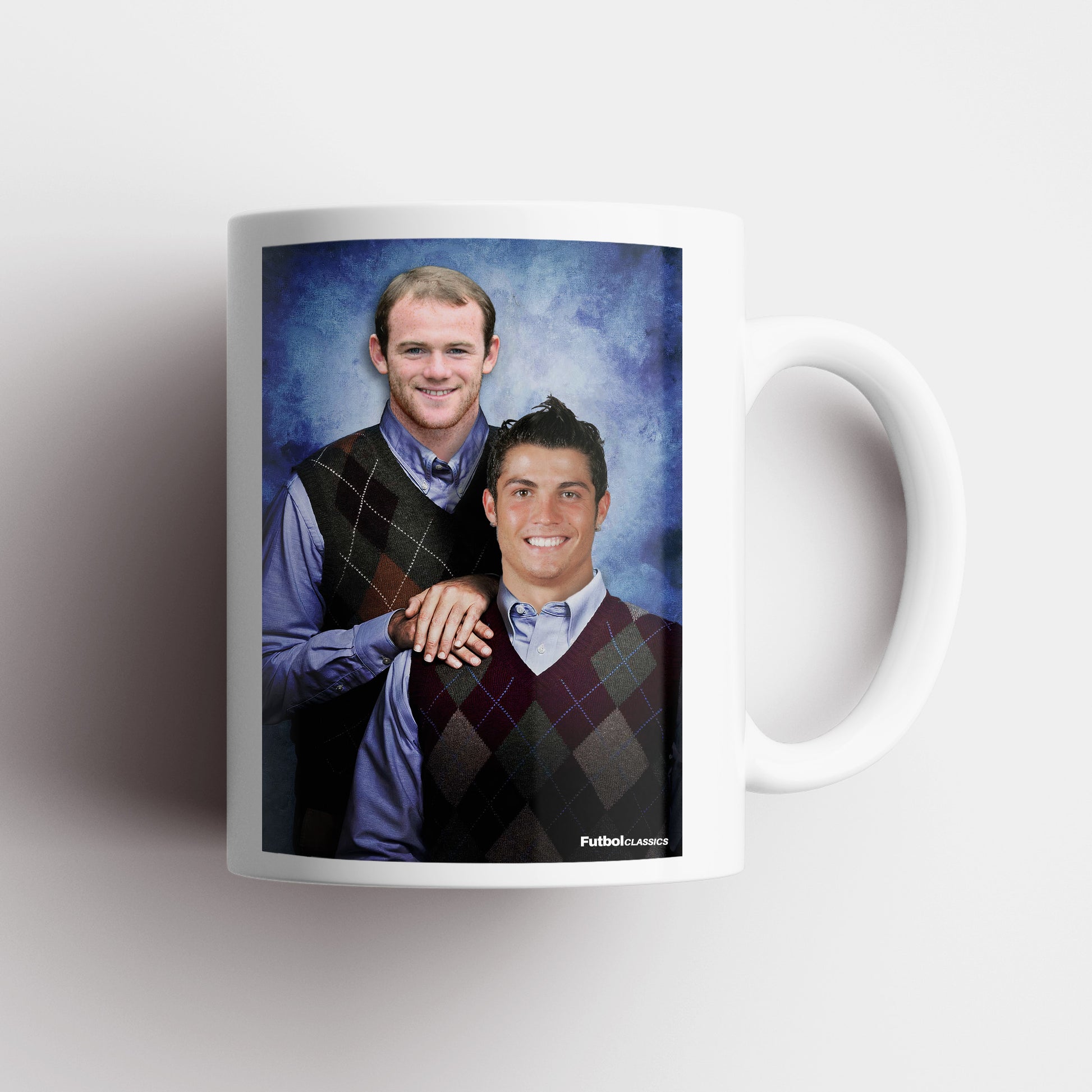 Wayne Rooney & Cristiano Ronaldo football mug Manchester United gift
