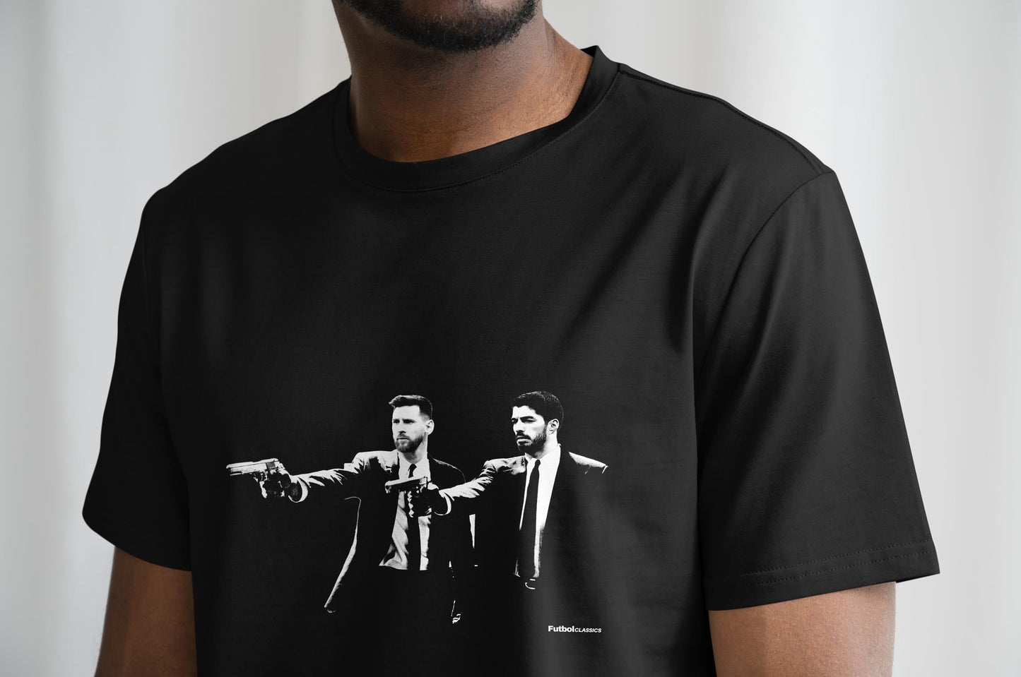Lionel Messi & Luis Suarez Pulp Fiction Style T Shirt | Barcelona T Shirt | Barcelona Fan | FC Barcelona T Shirt |  Lionel Messi T Shirt