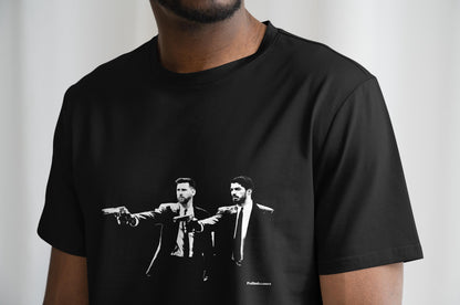 Lionel Messi & Luis Suarez Pulp Fiction Style T Shirt | Barcelona T Shirt | Barcelona Fan | FC Barcelona T Shirt |  Lionel Messi T Shirt
