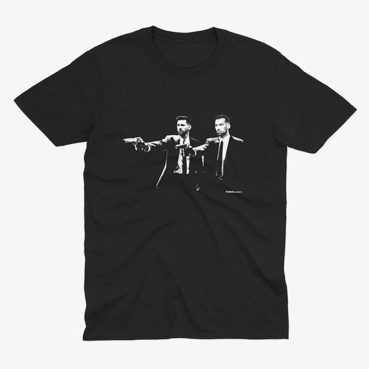 Lionel Messi & Sergio Busquets Pulp Fiction Style T Shirt | Barcelona T Shirt | Barcelona Fan | FC Barcelona T Shirt | Lionel Messi T Shirt